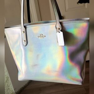 Coach irridecent City Tote! Ultra RARE.